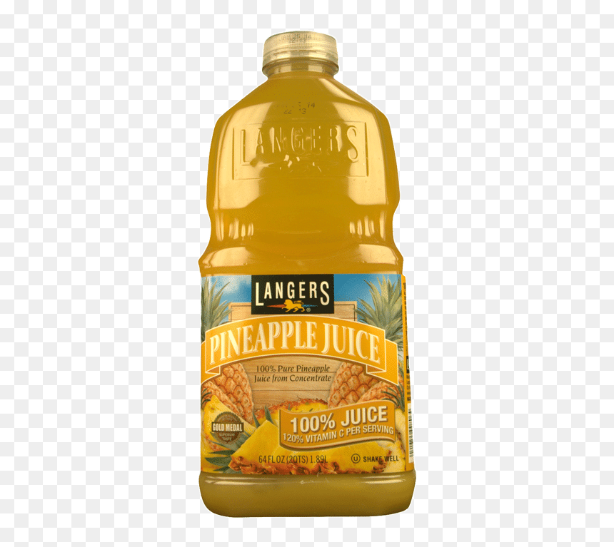 Langer"s Pineapple Juice - Langers Pineapple Juice, HD Png Download - pineapple juice glass png