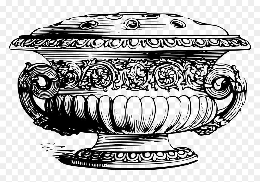 Vase, HD Png Download - white flower vase png