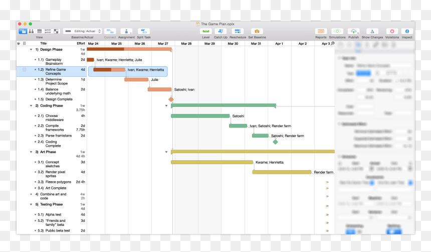 The Task View - Omniplan Gantt, HD Png Download - view button images png