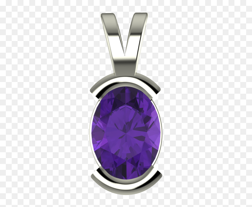 V-shape Oval Cut Diamond Brushed Pendant 7485p - Pendant, HD Png Download - oval shapes png