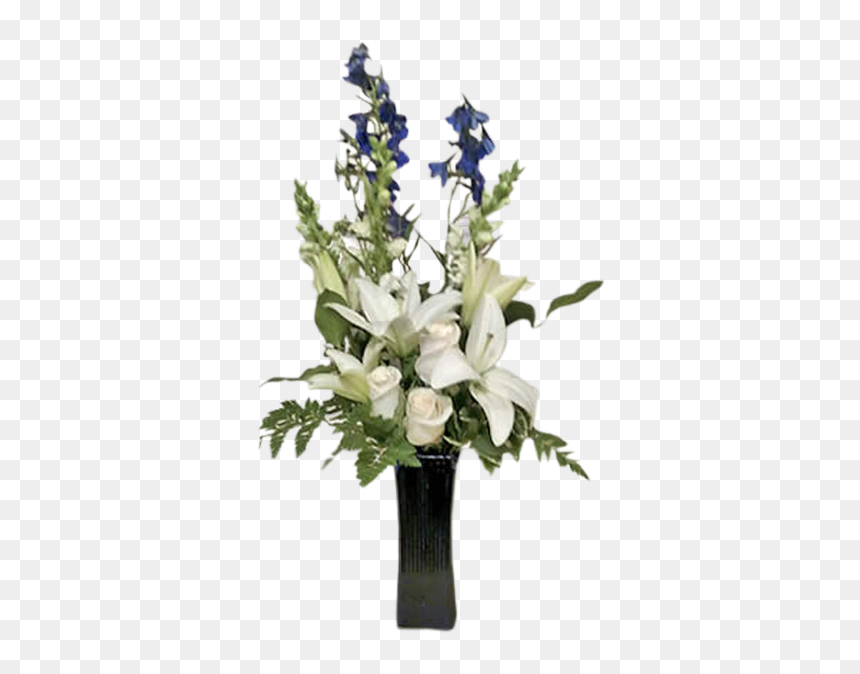 Blue Bouquet Png, Transparent Png - tall flower vase png