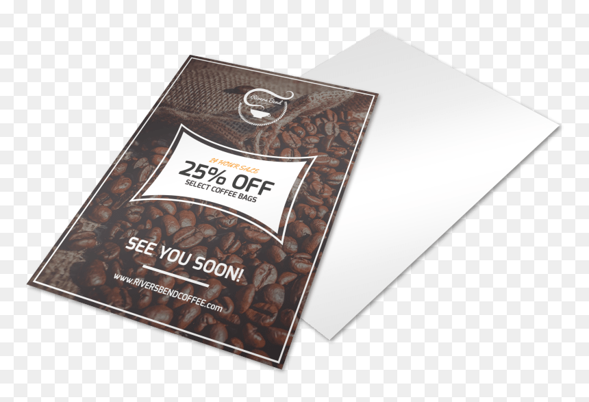 25% Off Coffee Shop Marketing Flyer Template Preview - Envelope, HD Png Download - 25 discount png