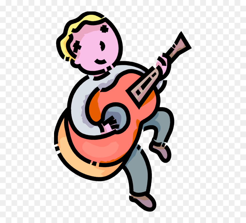 Transparent Boy Playing Guitar Clipart - Menino Tocando Violao Png, Png Download - elementary school png