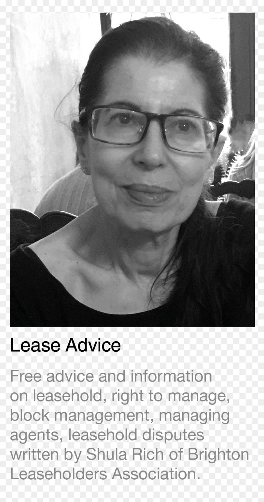 Lease Advice By Shula Rich - Monochrome, HD Png Download - advice png