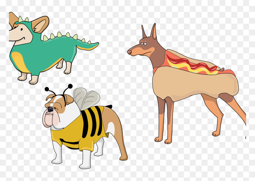 Cartoon Doberman, HD Png Download - dog bone png