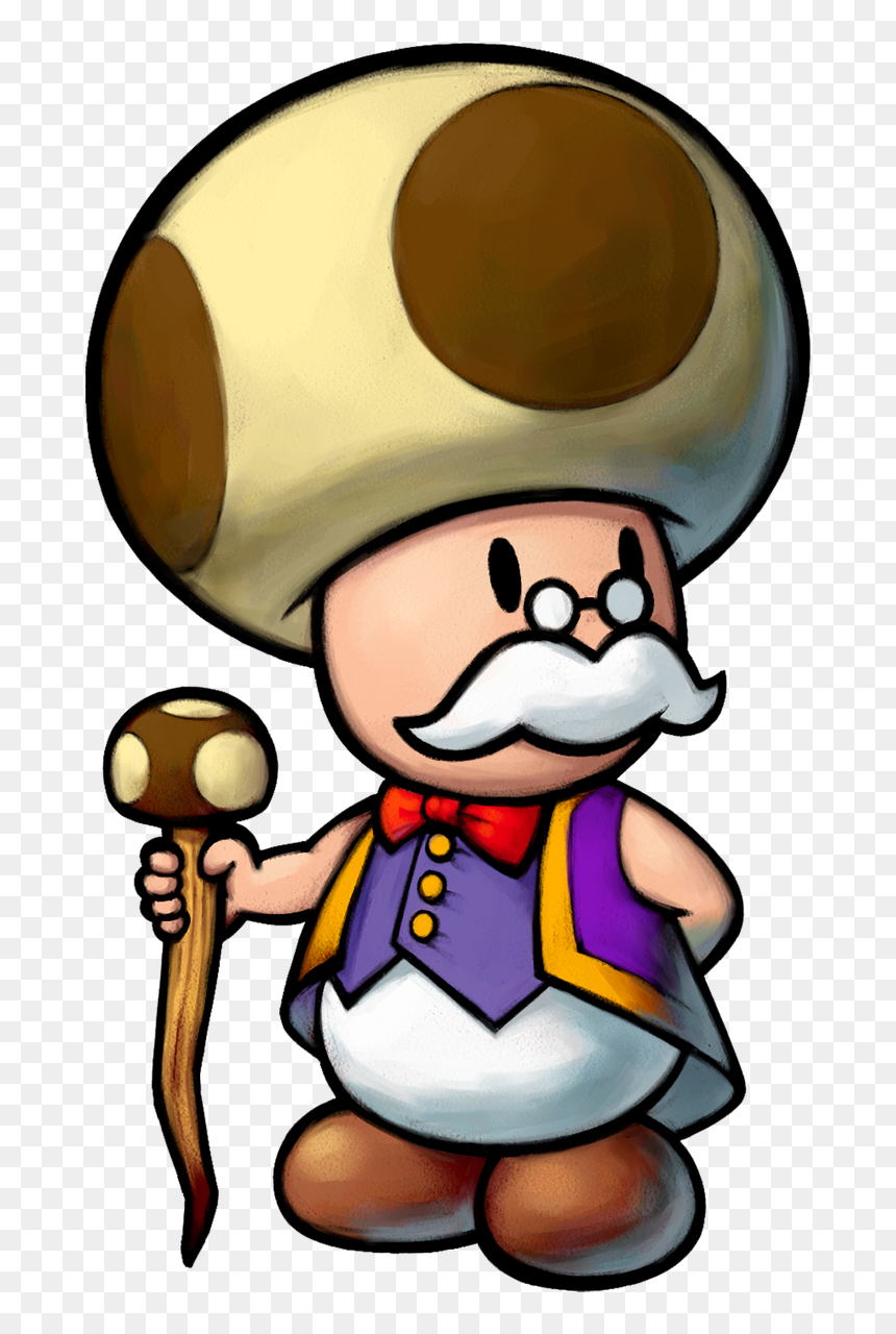 Mario And Luigi Partners In Time Toadsworth, HD Png Download - mario hat png