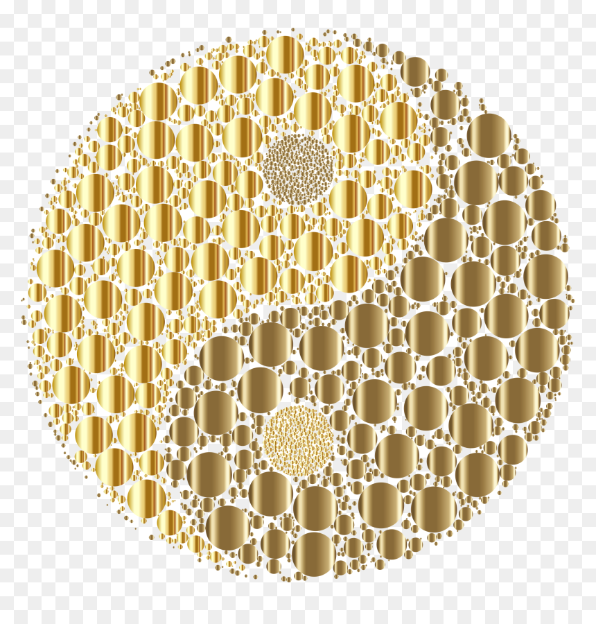 Hd Yin Yang With No Background, HD Png Download - gold circle png
