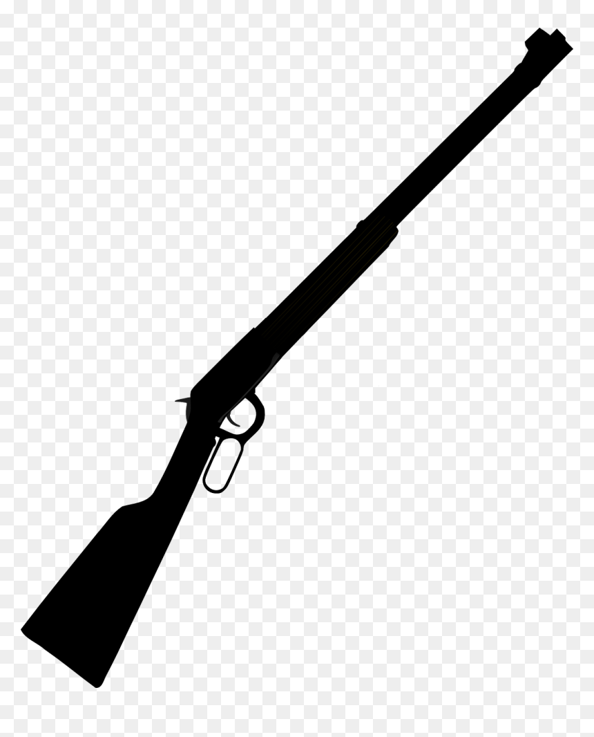 Rifle Gun Weapon Winchester Silhouette Black - Shot Gun Clip Art, HD Png Download - rifle png