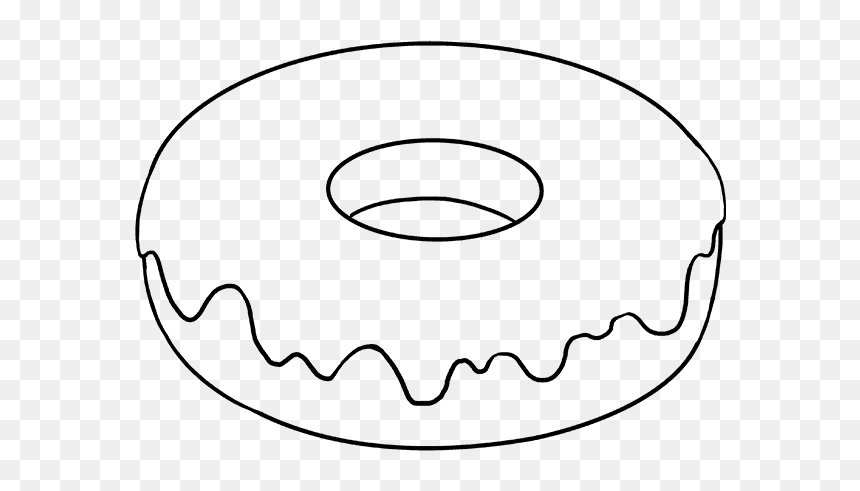 Easy Drawings Doughnut, HD Png Download - circle outline png