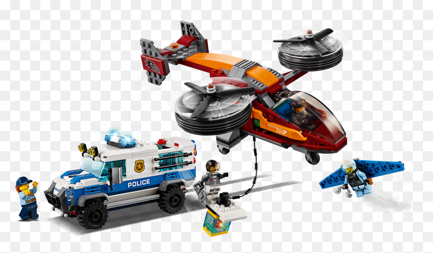 Lego City Sky Police Diamond Heist, HD Png Download - police png
