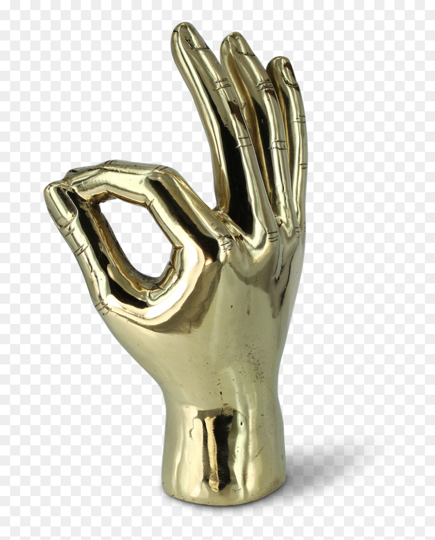 Brass Ok Hand, HD Png Download - ok hand png