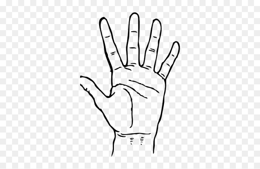 Hand Black And White Clipart, HD Png Download - ok hand png