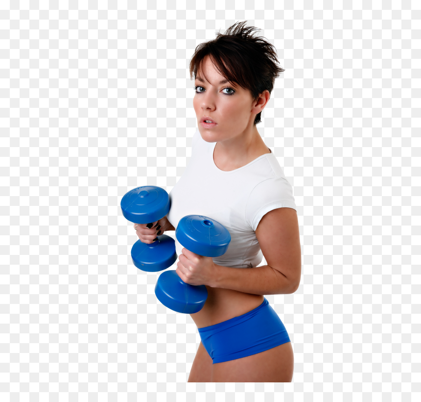 Woman Exercising Png, Transparent Png - dumbbell png