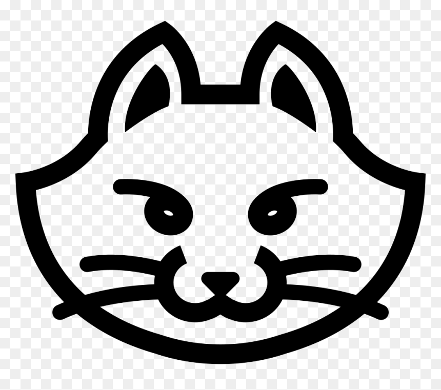 Cat Face Icon Png, Transparent Png - cat face png