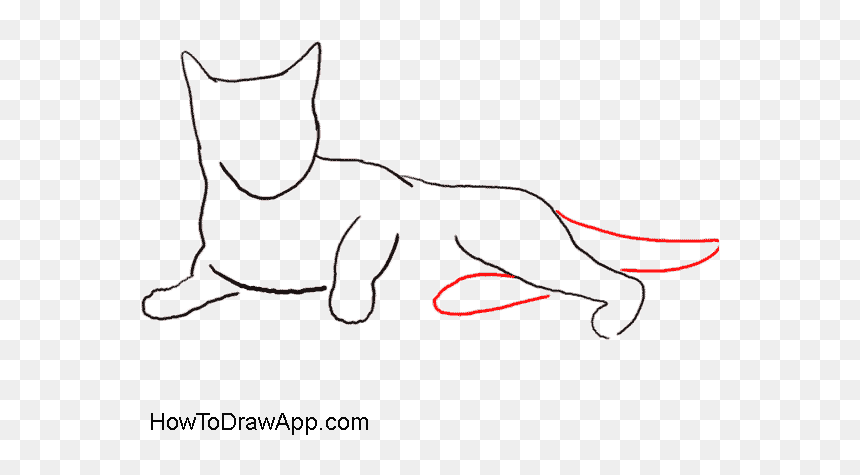 Drawing, HD Png Download - cat face png
