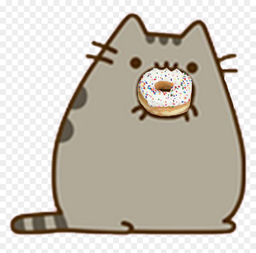 Kawaii Pusheen, HD Png Download - cat face png