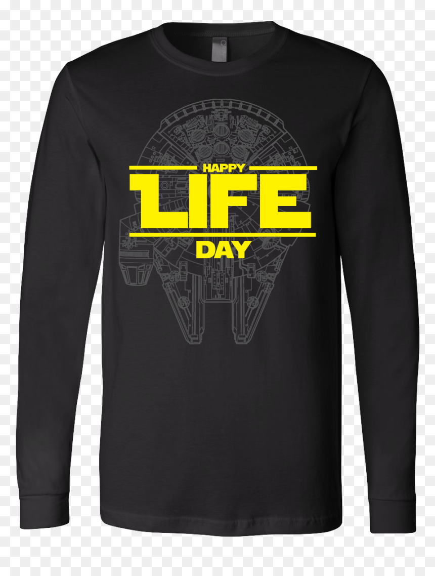 Long-sleeved T-shirt, HD Png Download - millennium falcon png