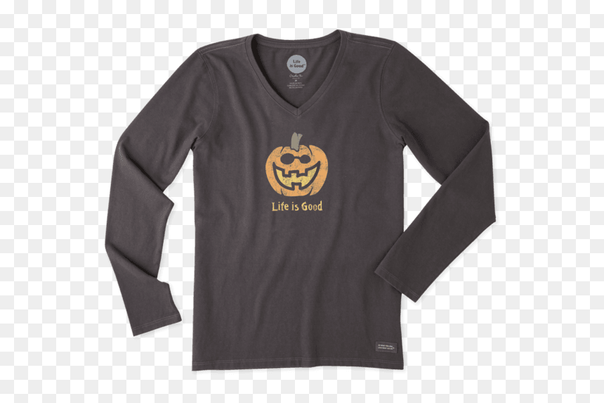 Long-sleeved T-shirt, HD Png Download - jack o lantern png