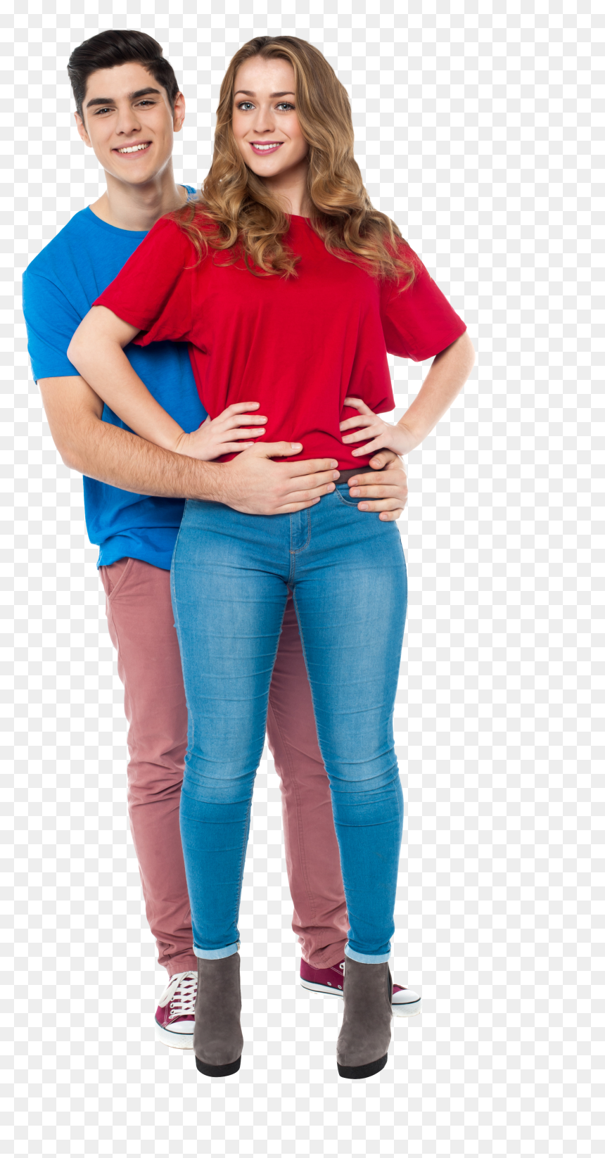 Guy With Arm Around Girl, HD Png Download - couple png