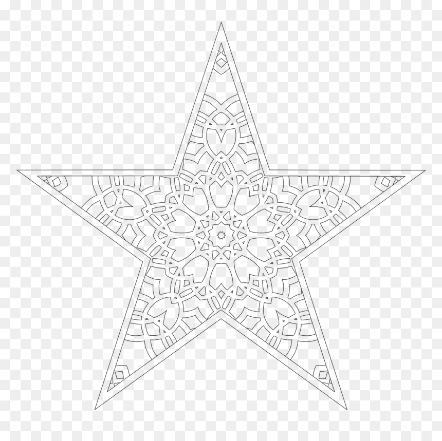 Line Art, HD Png Download - white stars png