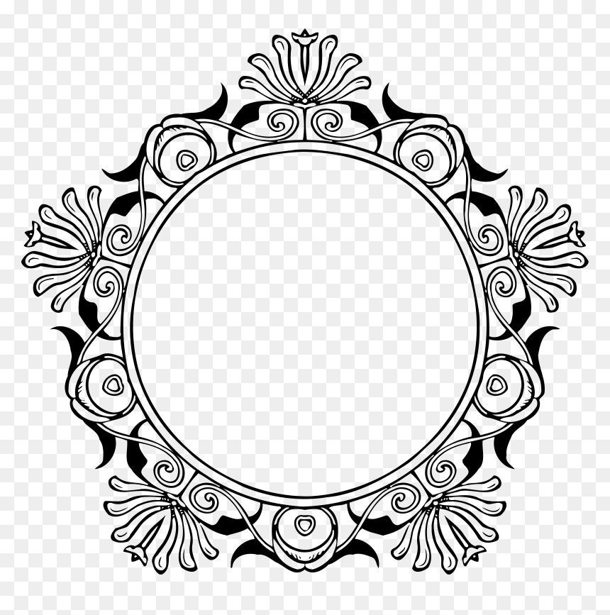 Mirror Frame Vector Png, Transparent Png - circle border png