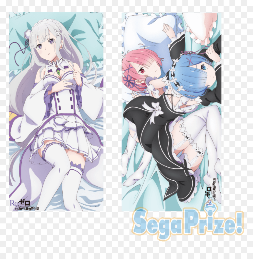 Emilia Rem And Ram, HD Png Download - re zero png