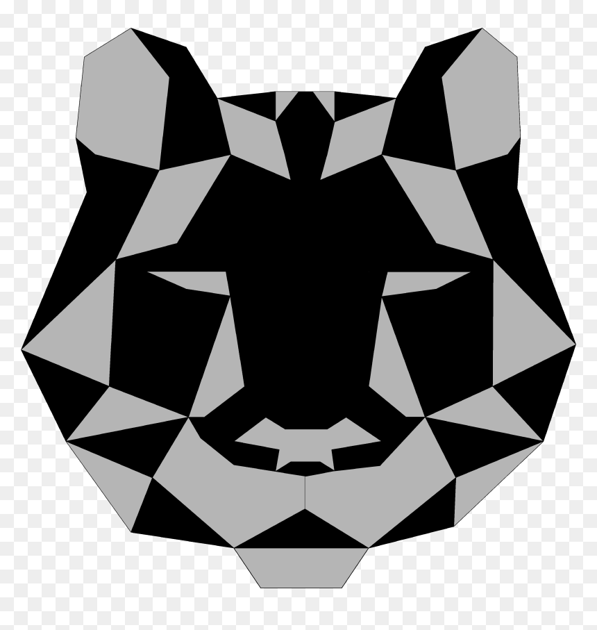 Black & Grey Geometric Lion Design - Illustration, HD Png Download - joey graceffa png