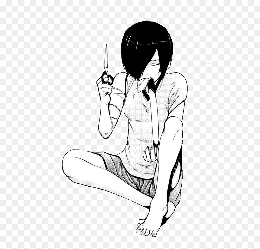 Sitting, HD Png Download - touka kirishima png
