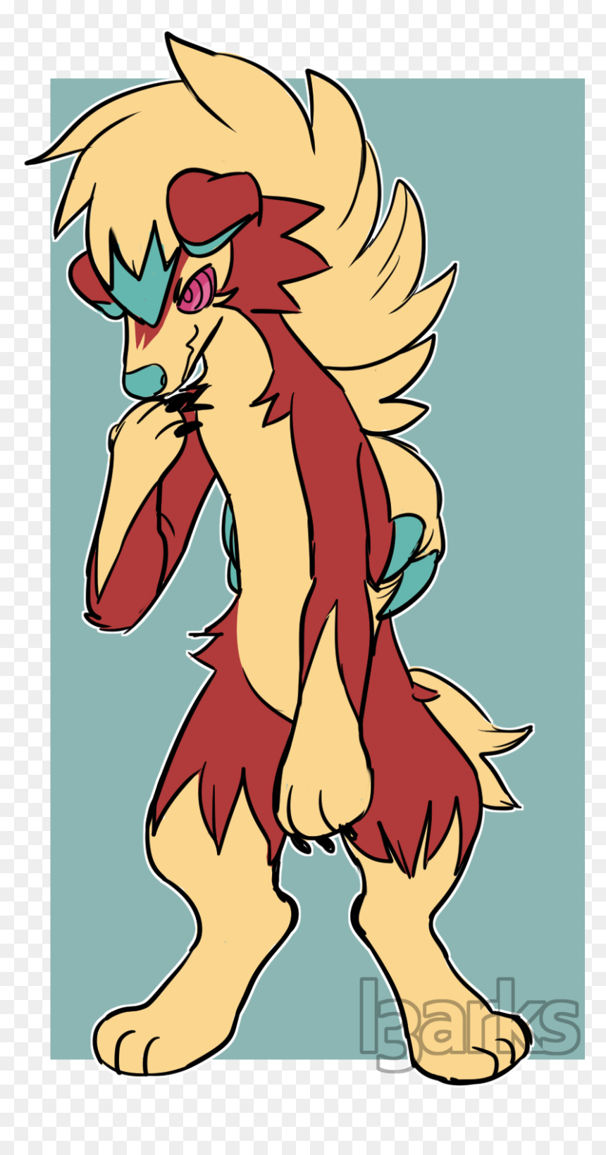 Lycanroc O"clock - Cartoon, HD Png Download - lycanroc png