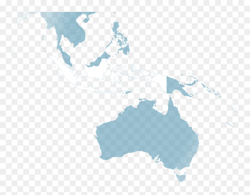 Indonesia - South East Asia And Australia Map, HD Png Download - indonesia map png