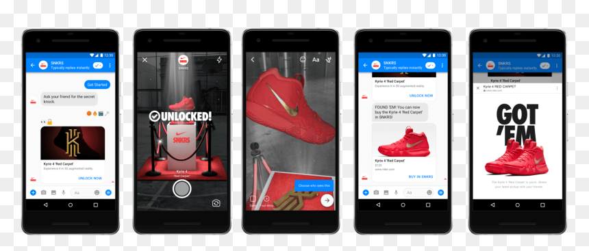 Nike Augmented Reality Facebook, HD Png Download - red facebook png