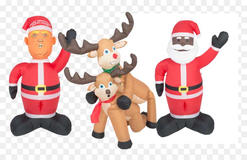 Costume Agent Inflatable Airblown Indoor And Outdoor - Humping Reindeer Inflatable, HD Png Download - trump smiling png