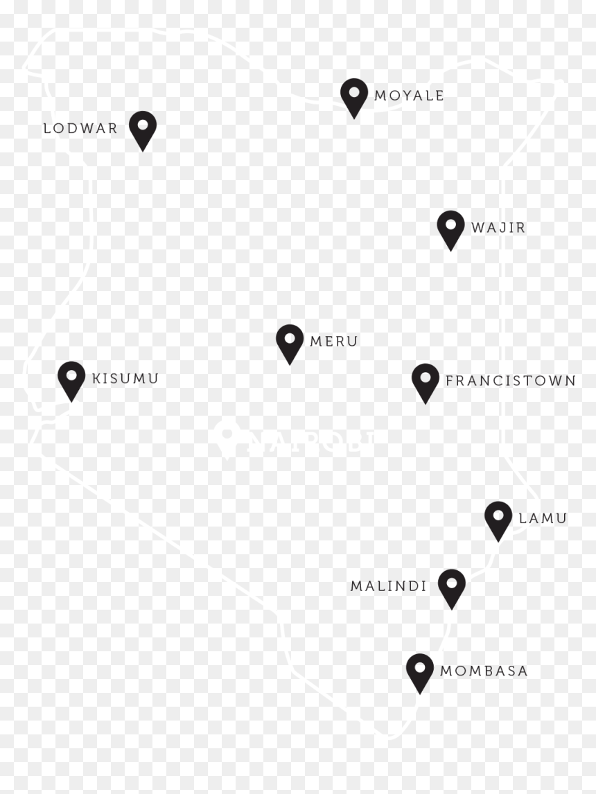 Kenya Map - Heart, HD Png Download - kenya png