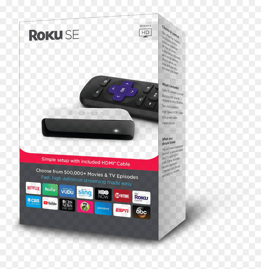 Roku Se, HD Png Download - hbo now png