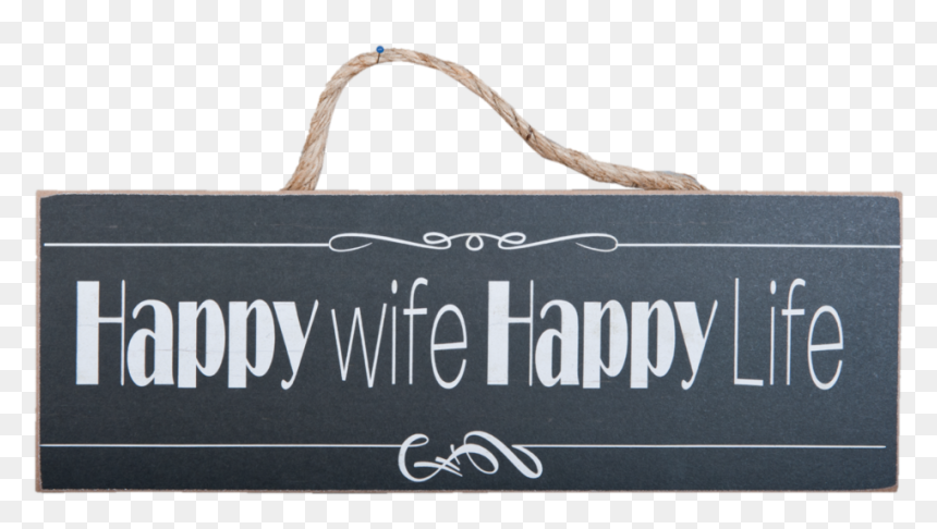 Hanging Wooden Happy Wife Sign - Headstone, HD Png Download - chic png