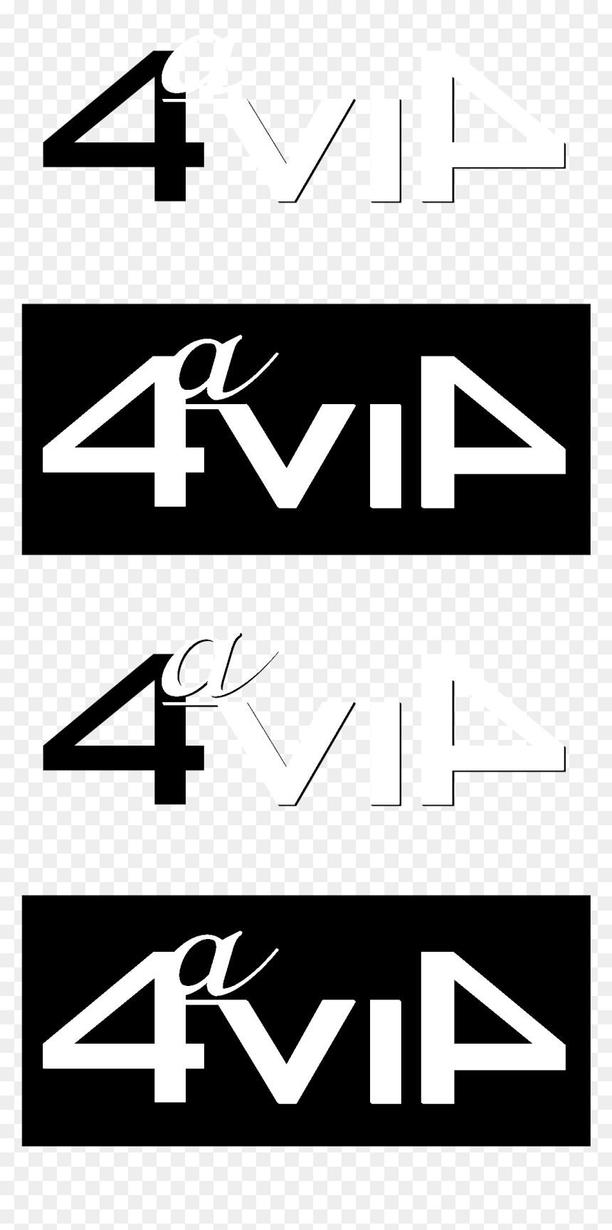 Quarta Vip Logo Black And White - Sign, HD Png Download - 4h png