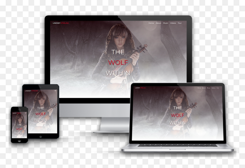 Device Mockup Of The Lindsey Stirling Page - Smartphone, HD Png Download - lindsey stirling png