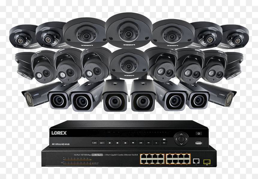 32 Channel Ip Security System With Eight 4k Bullet - Weights, HD Png Download - gman png