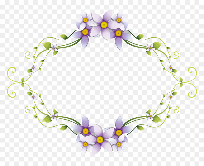 Floral Frame Png - Flower, Transparent Png - floral photo frame png