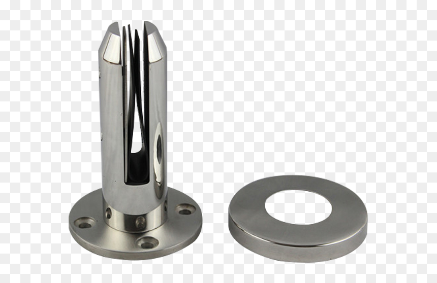 Stainless Steel Glass Clamps For Stairs Handrail - Circle, HD Png Download - steel glass png