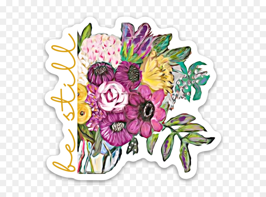 Be Still Die Cut All - African Daisy, HD Png Download - flower sticker design png