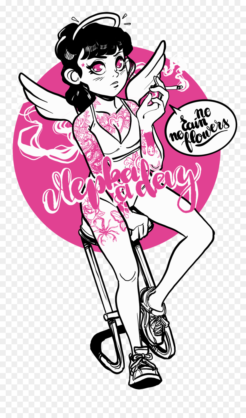 Image Of No Rain, No Flowers - Illustration, HD Png Download - flower sticker design png