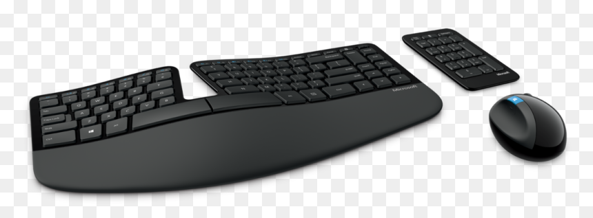 Microsoft Sculpt Ergonomic Desktop - Microsoft L5v 00018 Sculpt Ergonomic Desktop Mouse, HD Png Download - keyboard mouse png