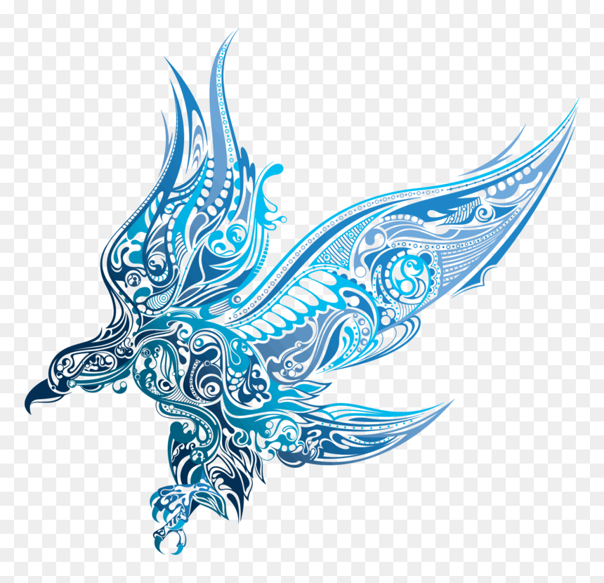 Pollinator,art,temporary Tattoo, HD Png Download - eagle tribal png