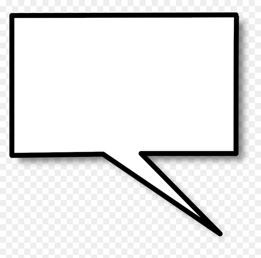 Callout Rectangle Right - กล่อง คำ พูด สี่เหลี่ยม Png, Transparent Png - speech bubble rectangle png