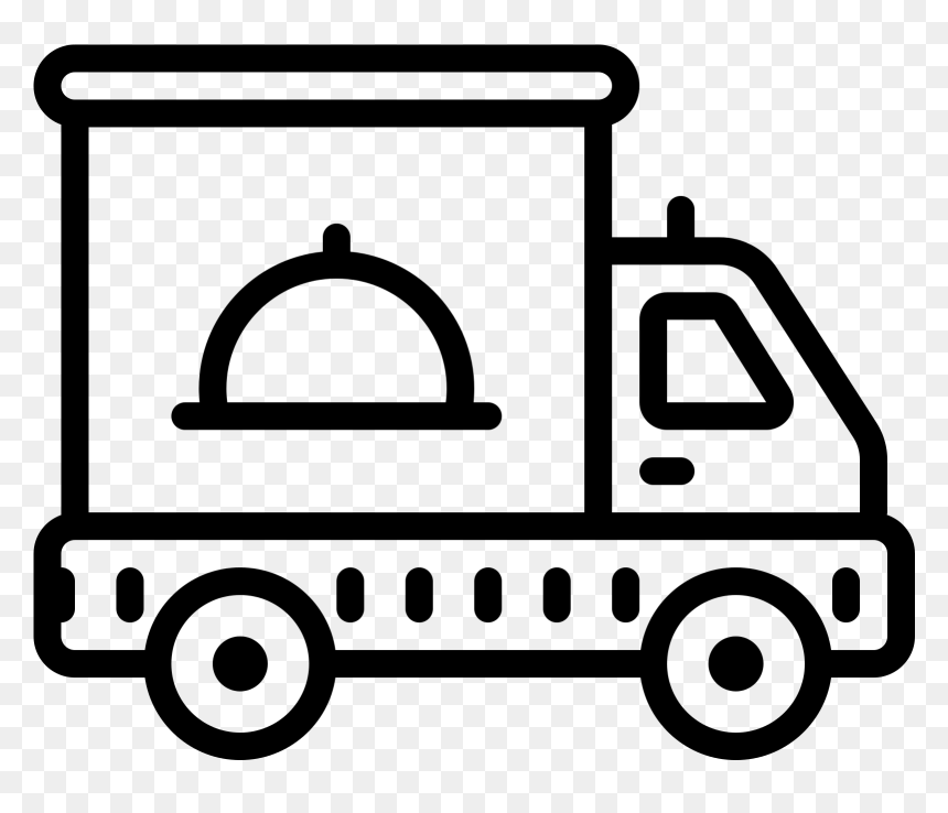 Food To Deliver - Tow Truck Clipart Black And White, HD Png Download - car icon png transparent