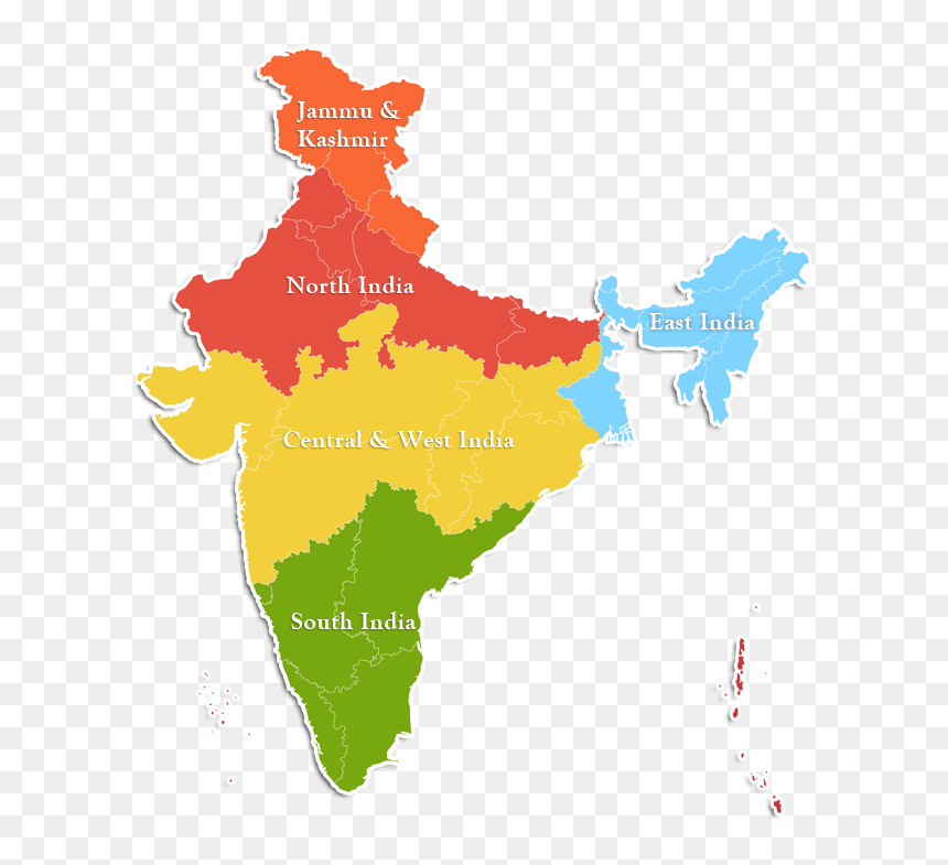 Dadra And Nagar Haveli Location, HD Png Download - india map flag png