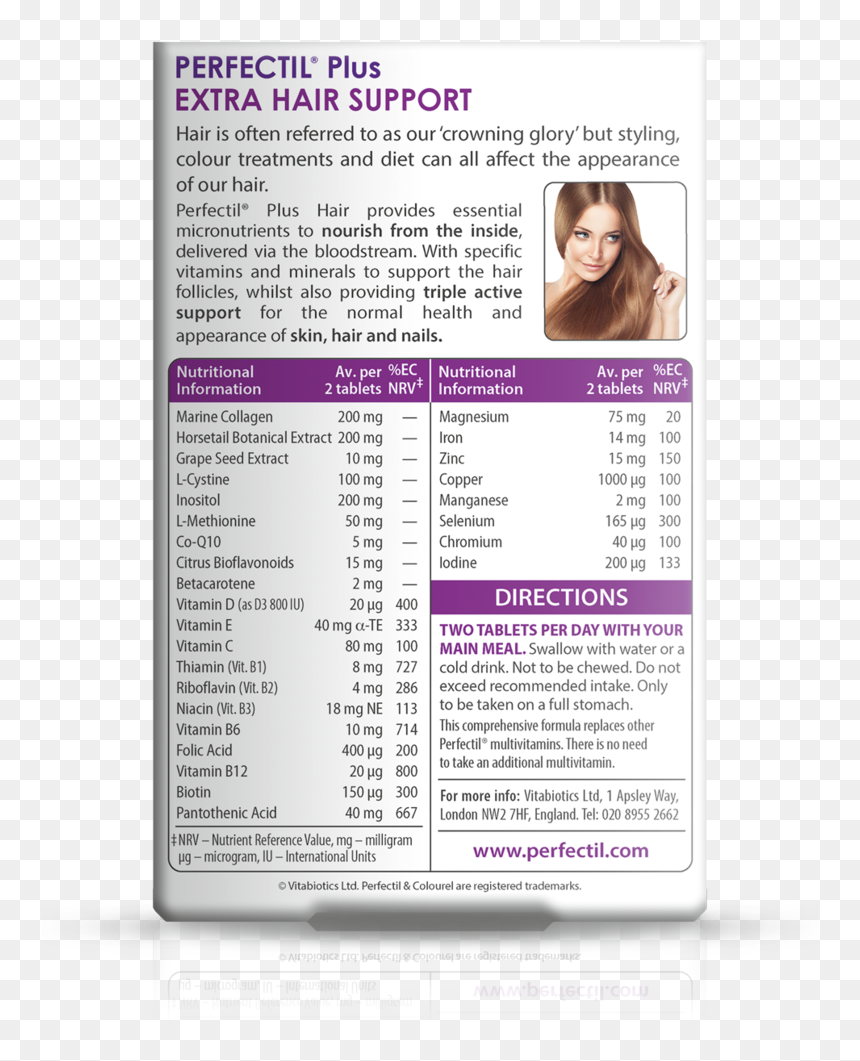 Perfectil Plus Hair - Perfectil Tablets, HD Png Download - png hair effect