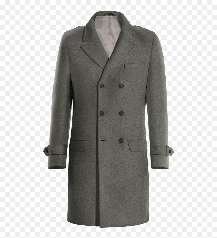 Checkered Camel Belted Double Breasted Coat - Overcoat, HD Png Download - gents dress models png