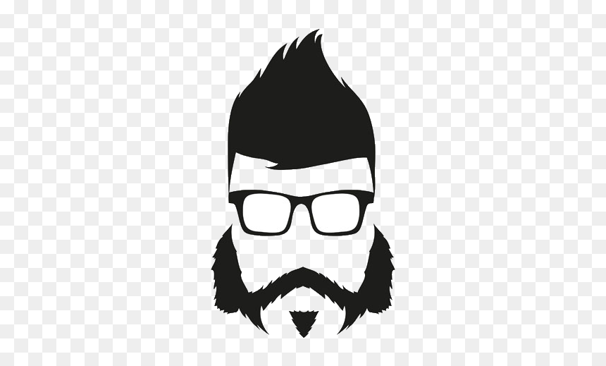 Beard Silhouette Hairstyle Illustration - Goatee Silhouette Png, Transparent Png - png hairstyles for men